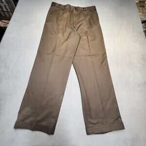Vintage Dockers Pants Mens 34x29 Brown Straight Leg Khaki Pleated